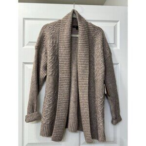 NWT Frye Long Open Front Wool Blend Cardigan In Terrain Heather Women’s Sz S